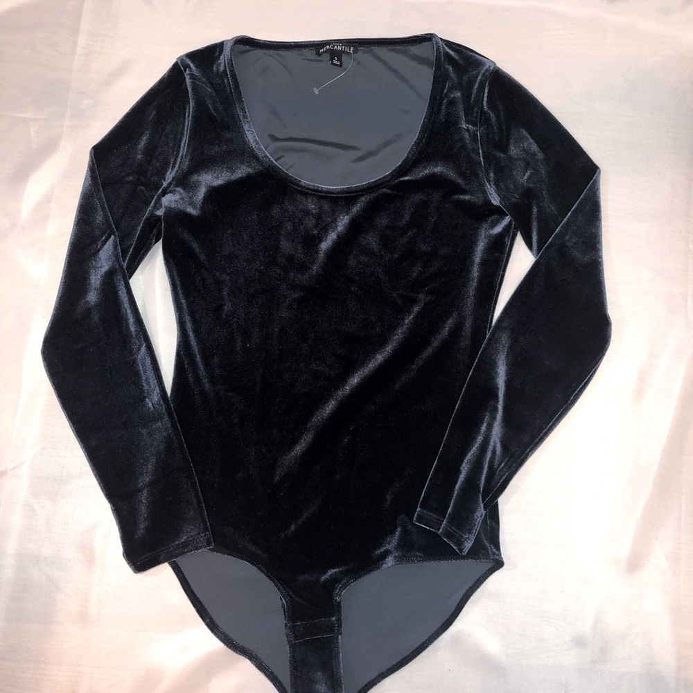NWOT J Crew Mercantile long sleeve bodysuit S blue